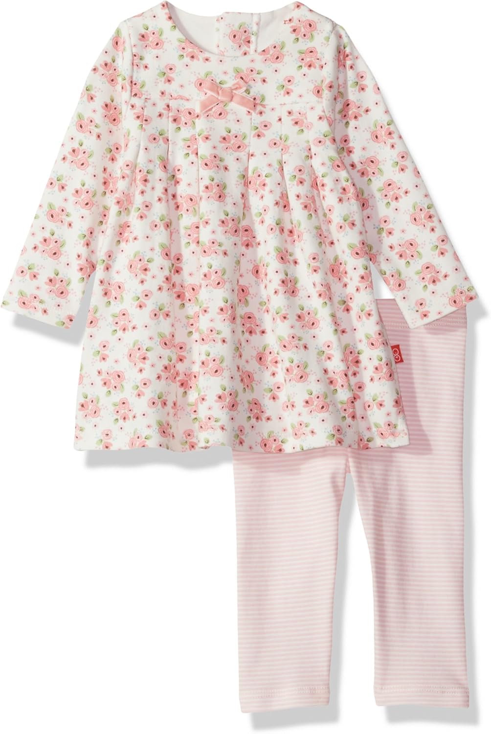 Magnificent Baby Kids Magnetic Dress and Legging Set in Floral Pink