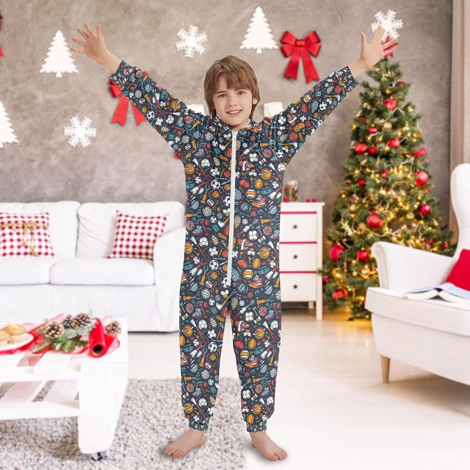 Cute Soccer Ball Onesie Pajamas