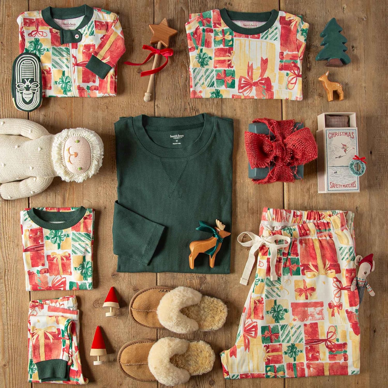 Burts Bees Baby Family Christmas Pajama Set - Cozy Perfect for the Holidays