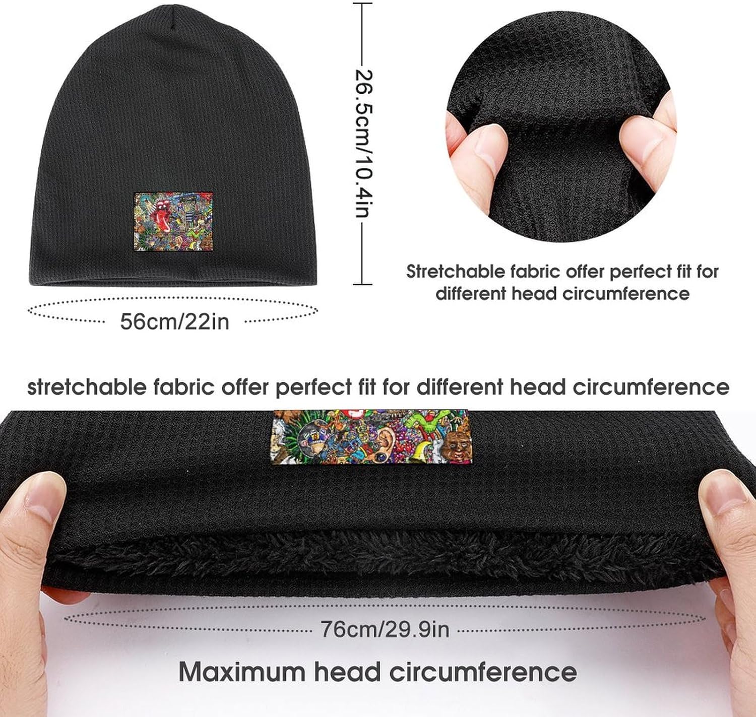 Unisex Skull Spiderman Knitted Cap Warm Winter Hat for Men and Women