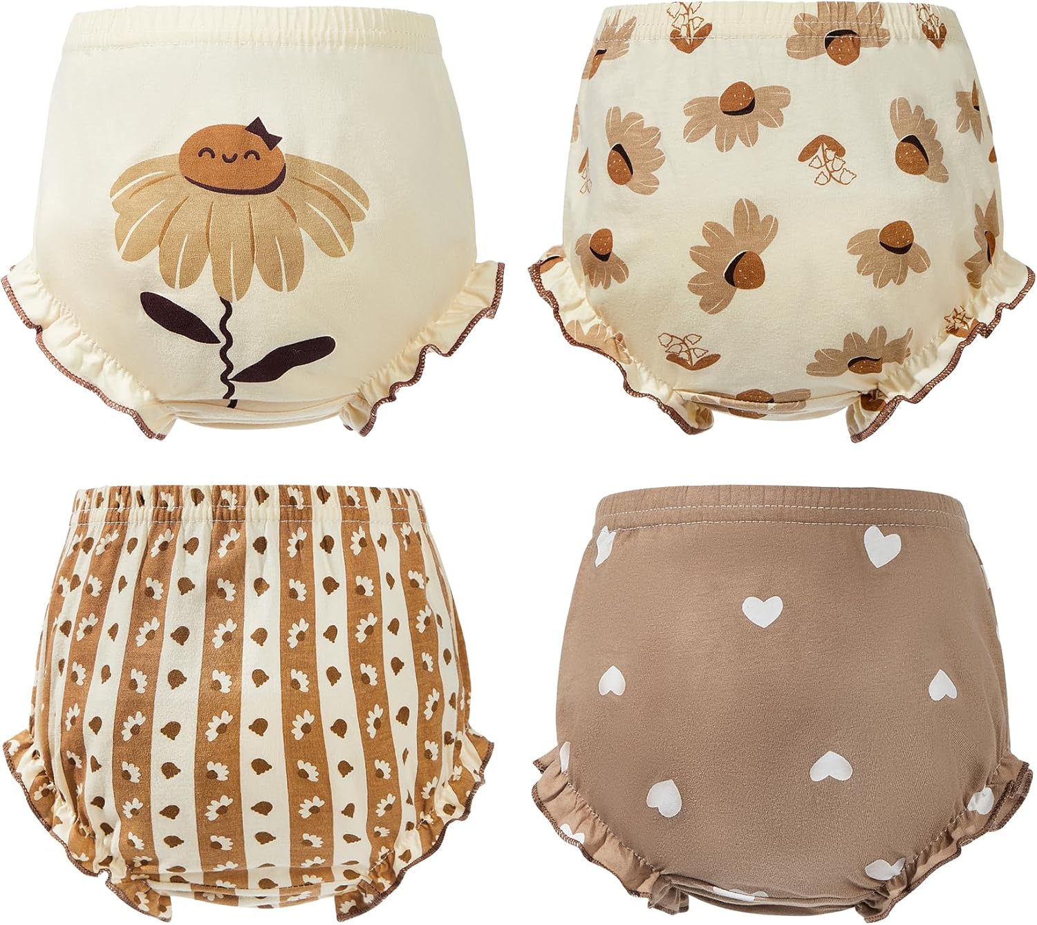 Durio 4Pcs Cotton Diaper Covers for Toddler Girls