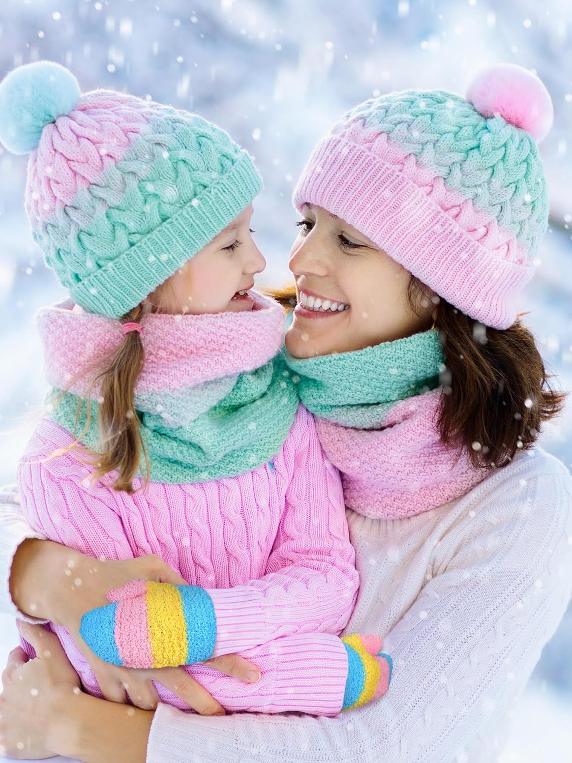 SATINIOR Toddler Winter Gloves 6 Pairs Soft and Warm