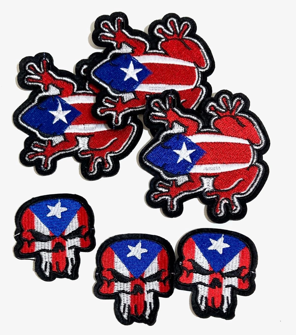 Puerto Rican Flag Iron On Patch Boricua PR Strong Coqui