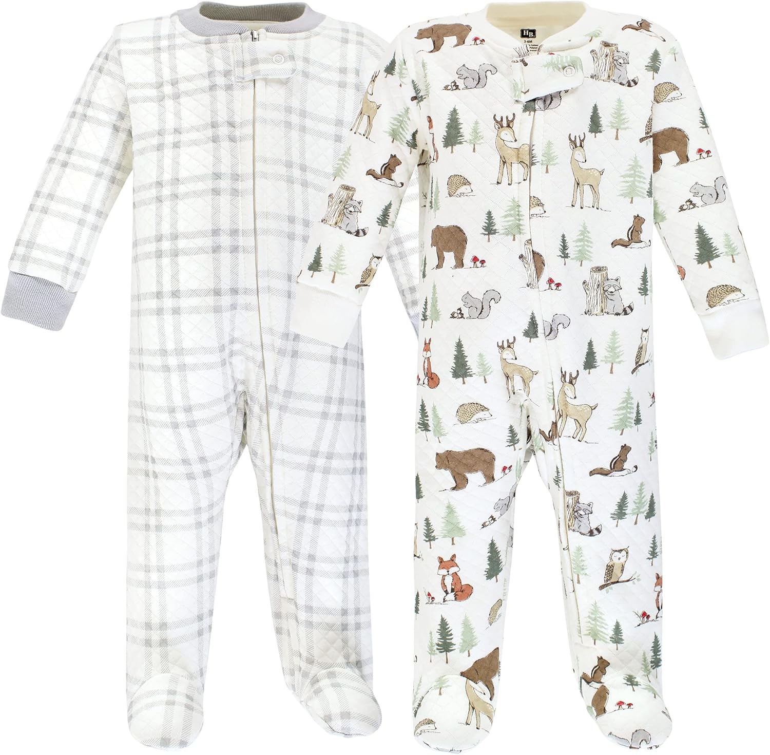 Hudson Baby Quilted Zipped Sleep and Play Set