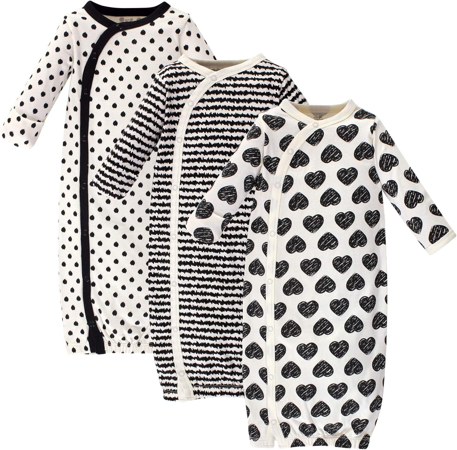 Touched by Nature Baby Girls Organic Cotton Kimono Gowns