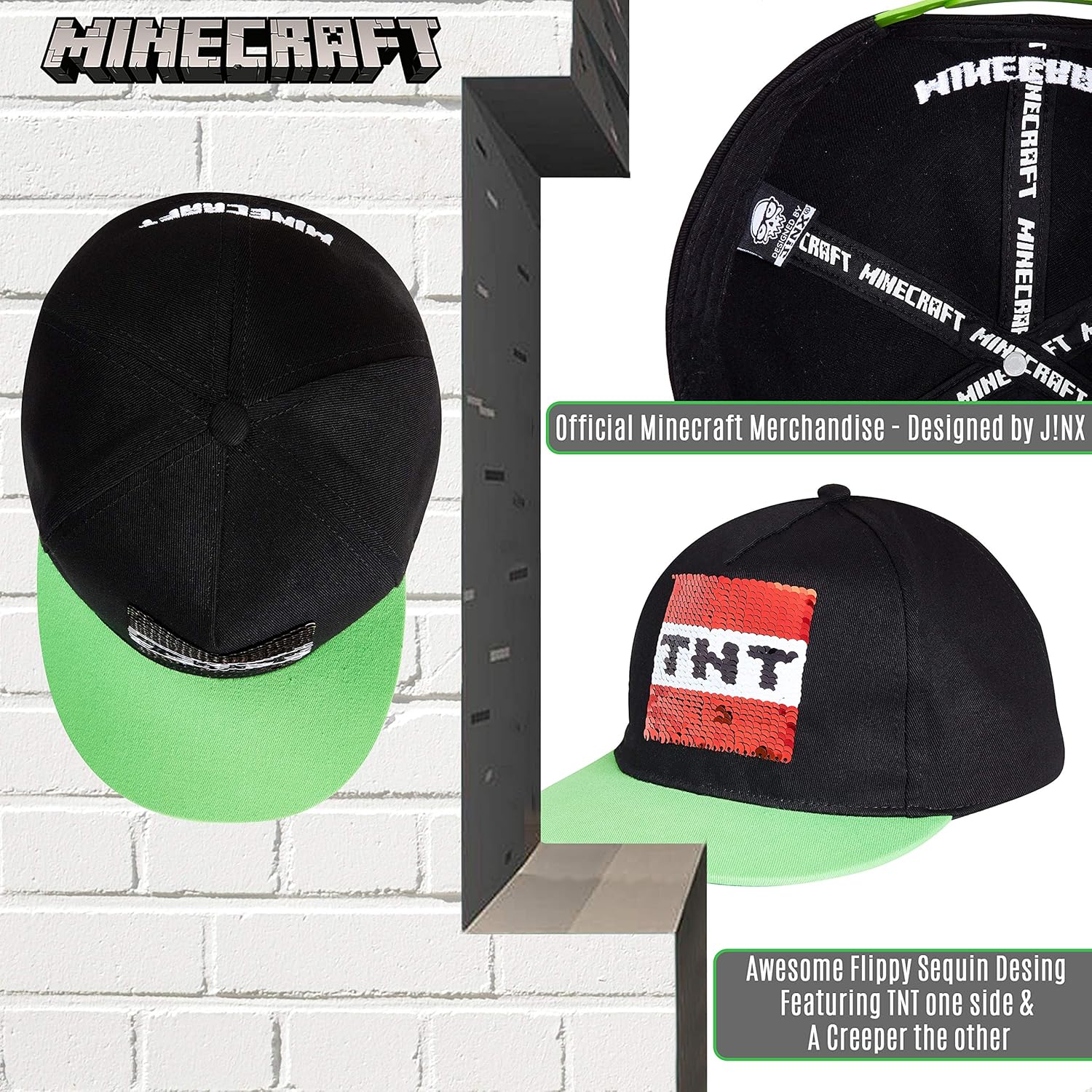 Minecraft Boys Baseball Cap