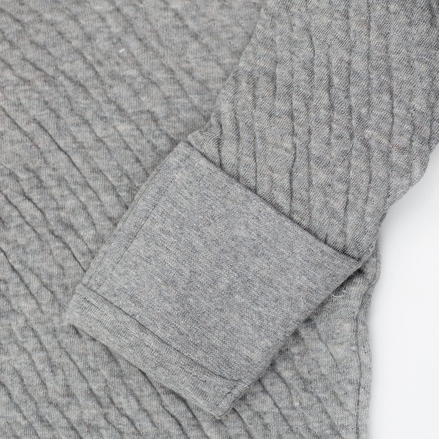 Organic Cotton Matelasse Kimono Coverall Gray Heather 6-9 Months