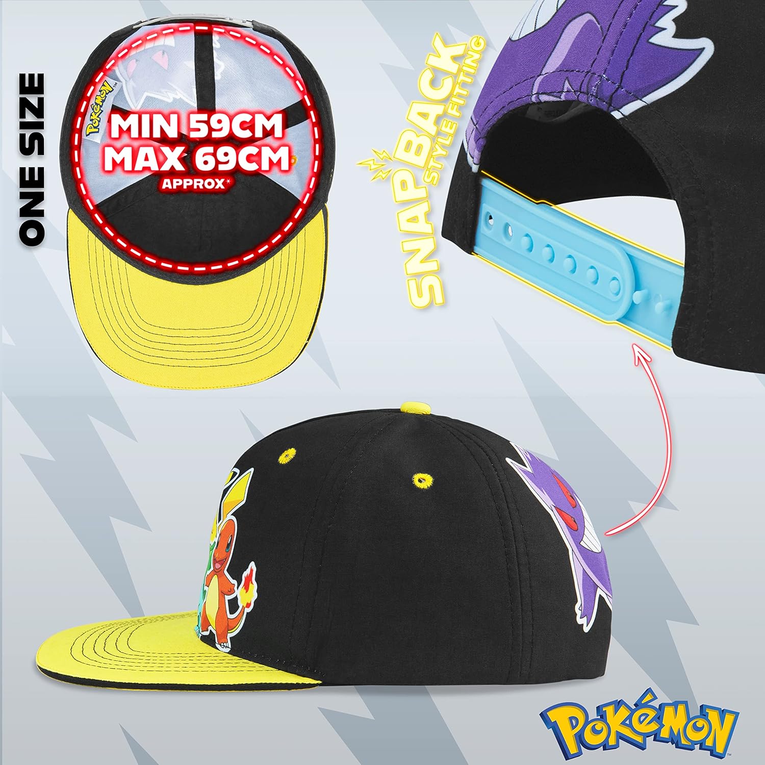 Pokemon Bucket Hat for Kids Adjustable