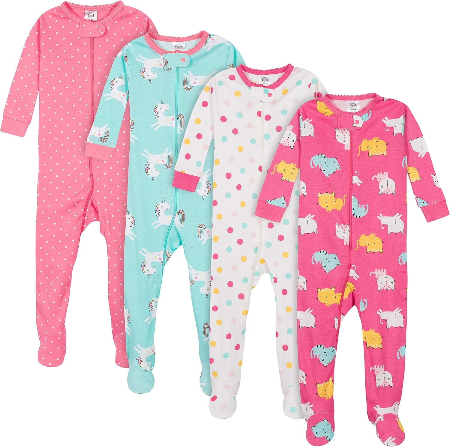 4 Pack Blanket Sleepers for Baby Girls