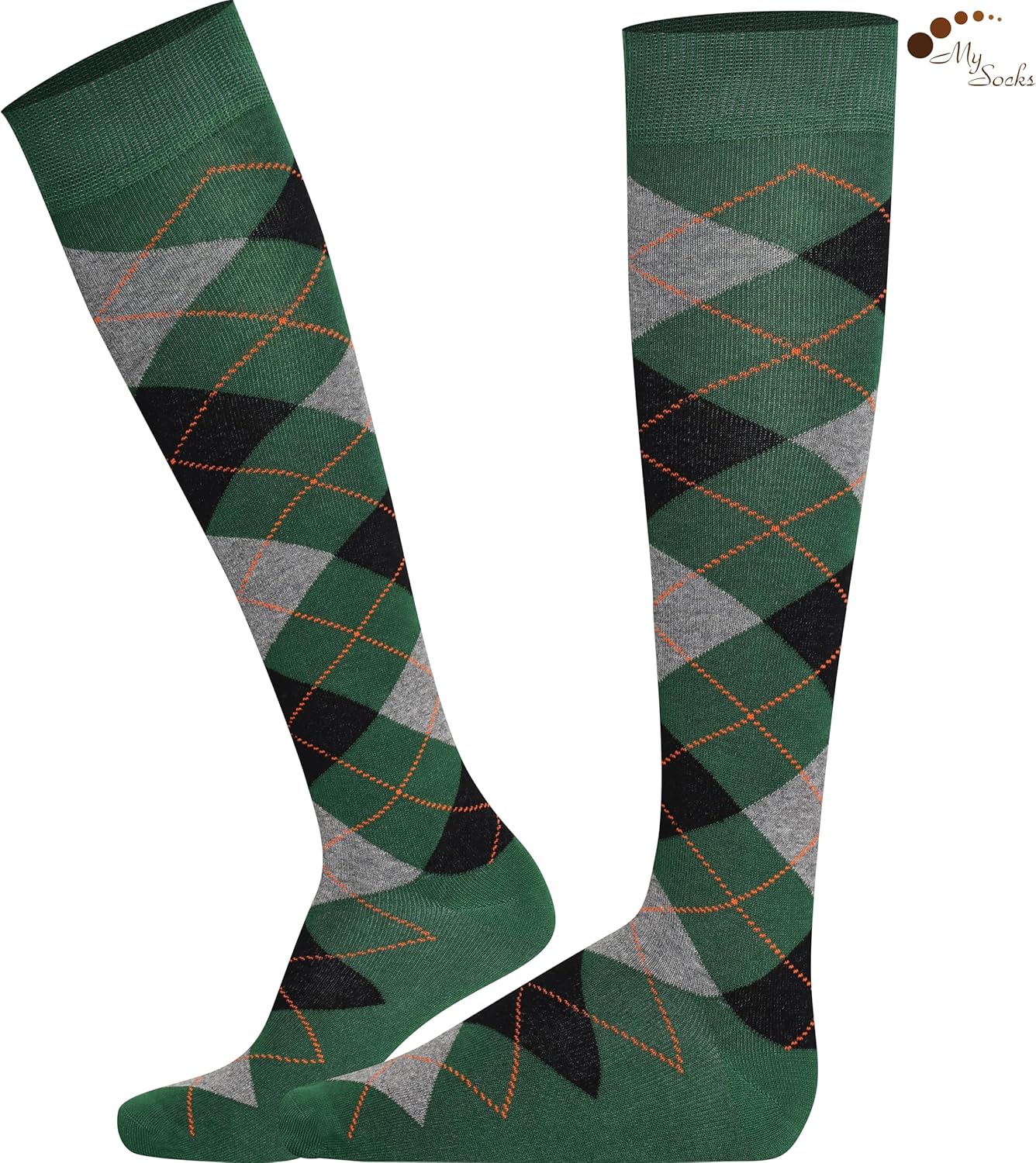 Mysocks Unisex Knee High Long Socks - Argyle
