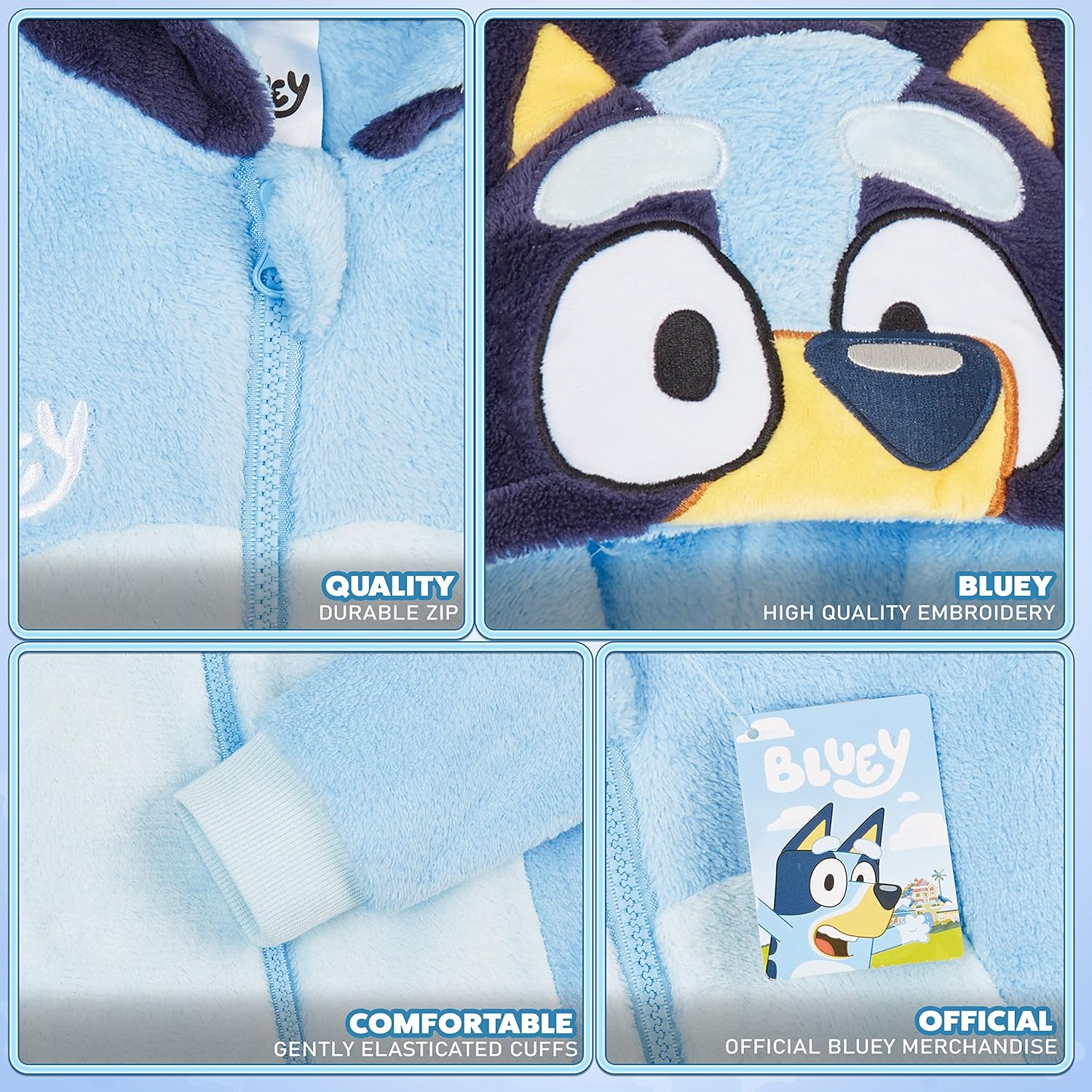 Bluey Fleece Romper Pajamas for Boys