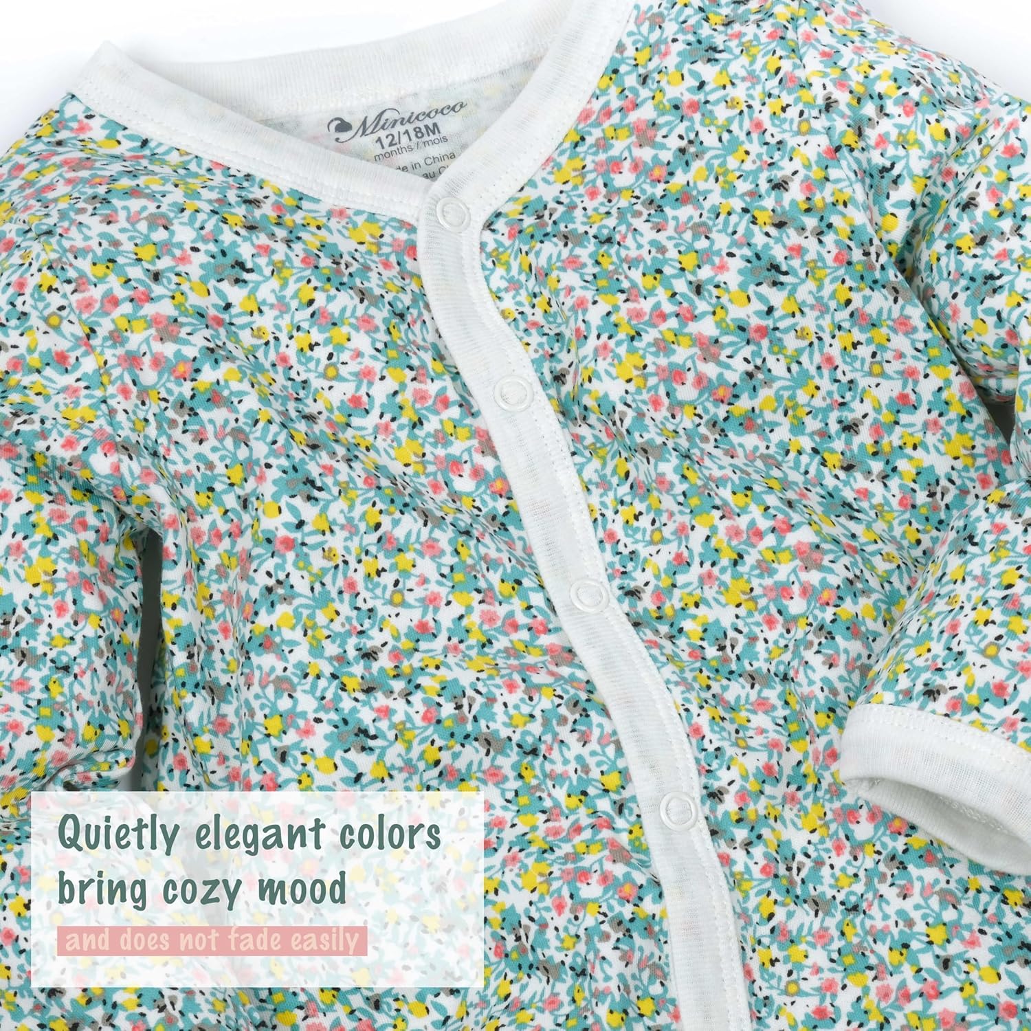 Cotton Multi Pack Long Sleeve Baby Jumpsuits for Girls