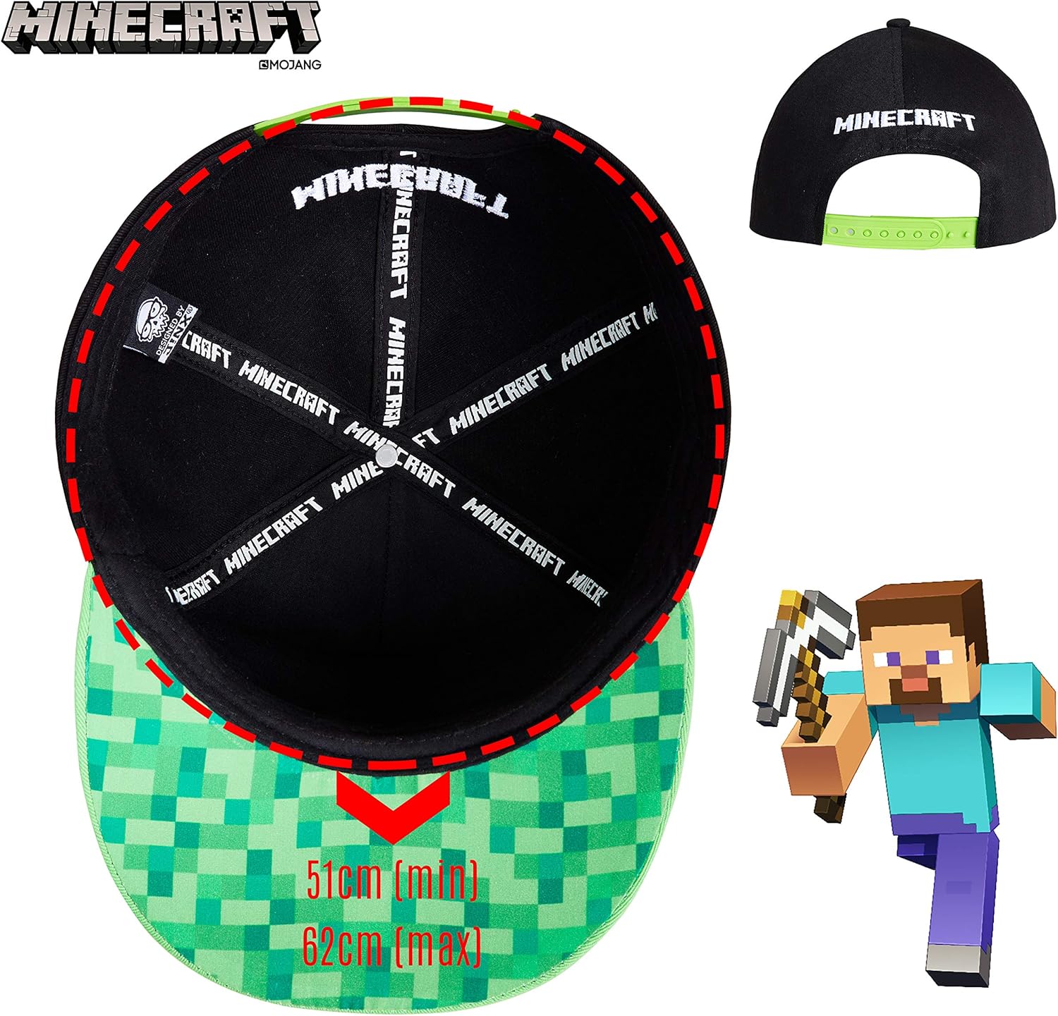 Minecraft Boys Baseball Cap