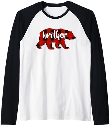 Red Plaid Brother Christmas Matching T-Shirt for Family