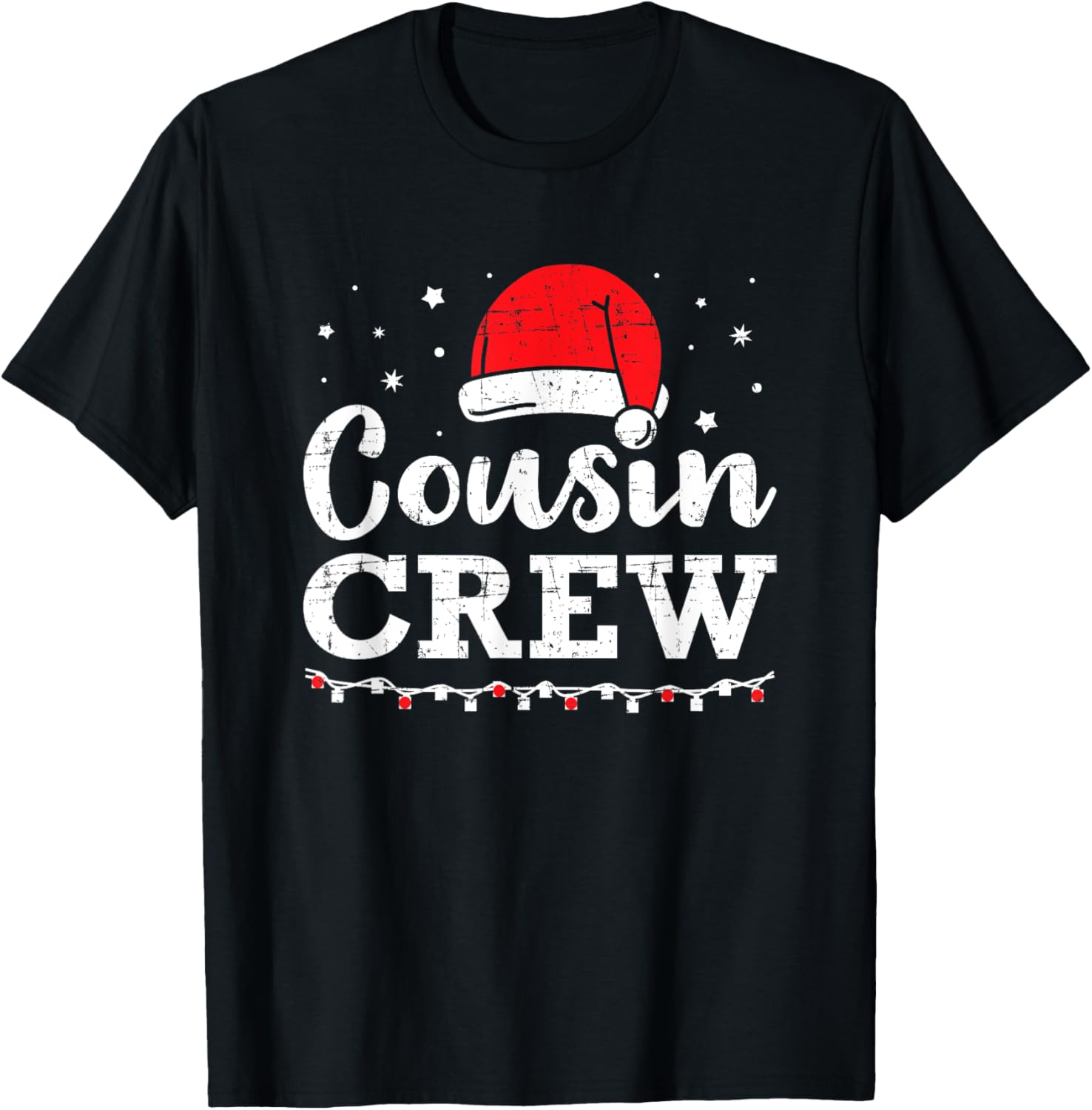 Glowing Christmas Crew T-Shirt for Cousins